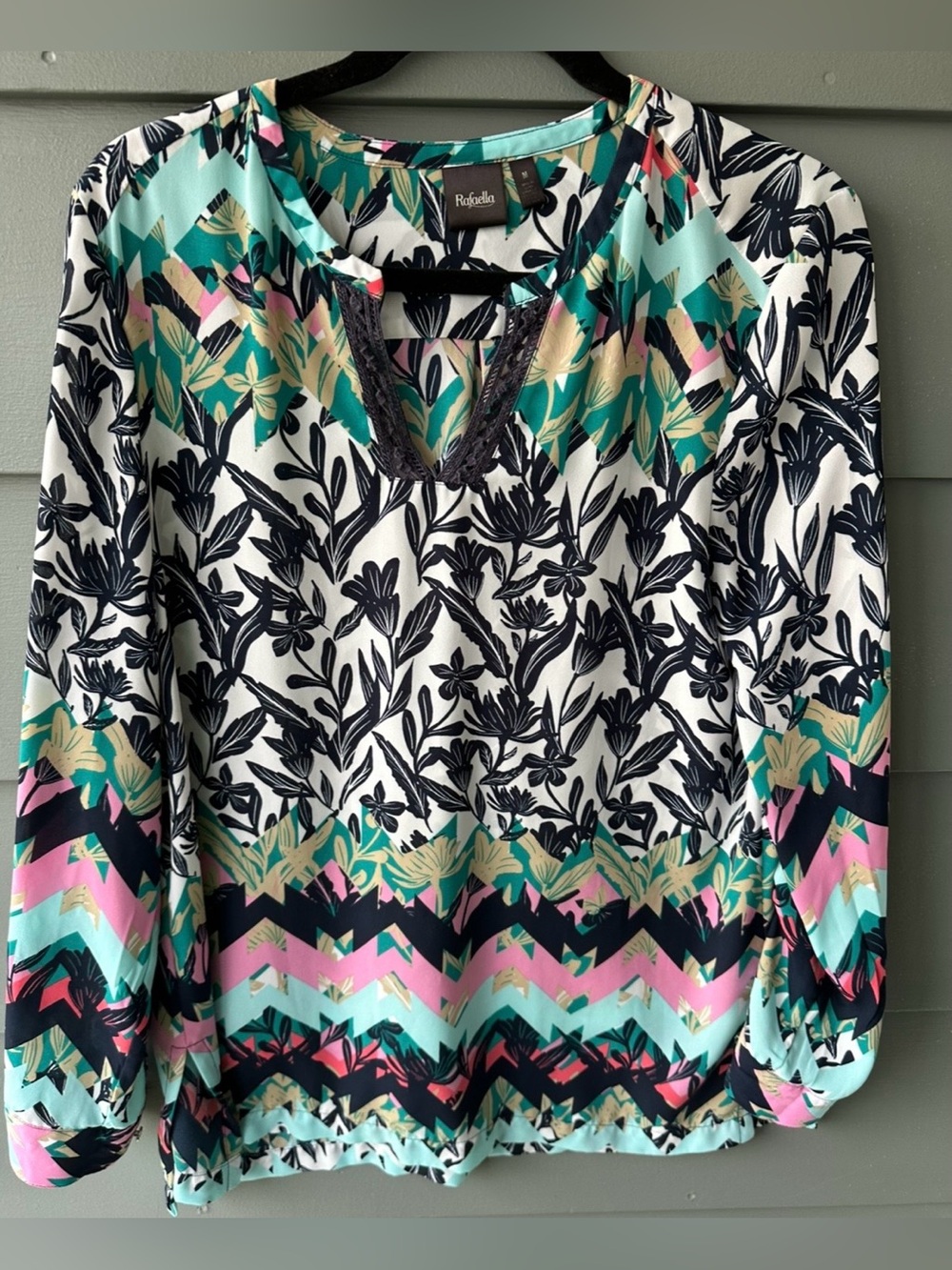 Rafaella colorful blouse women’s sz M